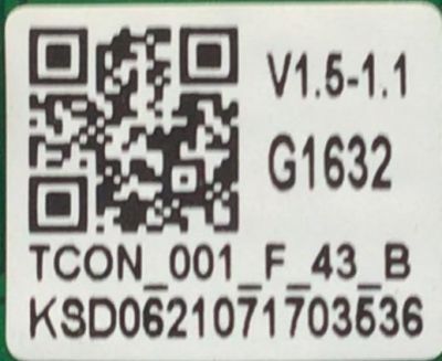 T-CON PARA TV ONN / NUMERO DE PARTE TCON_001_F_43_B / BOE_CC430LV2D_43001 / G1632 / KSD0621071703536 / PANEL BOEI430WU1 / DISPLAY CC430LV2D VER.10 / CC430LV2D VER.03 / MODELO 100069992 (43) - Imagen 3